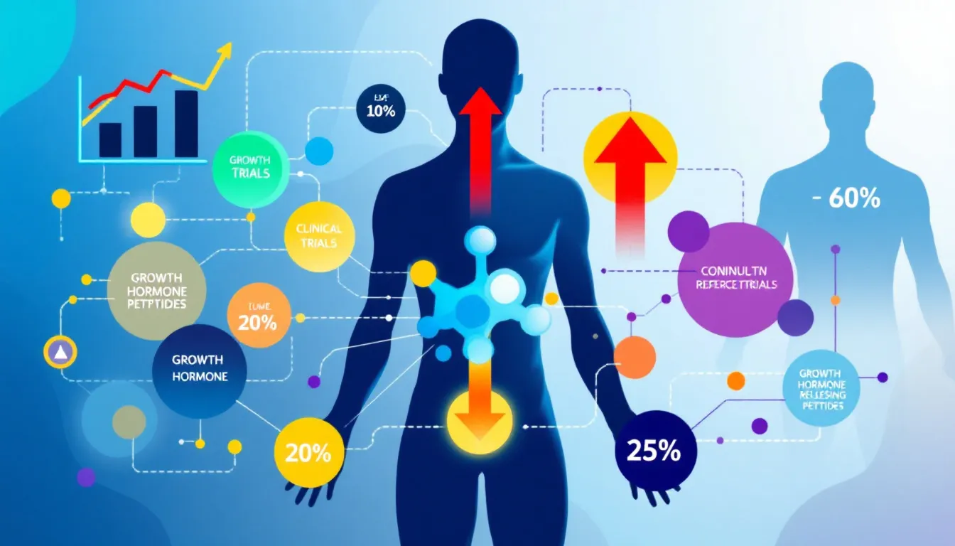 A depiction of clinical studies related to growth hormone therapies.