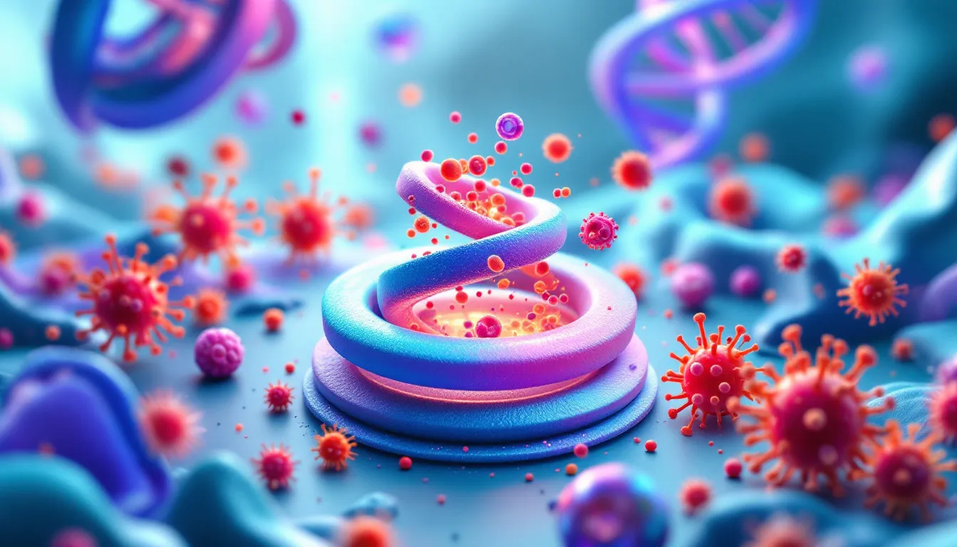 A diagram illustrating antimicrobial peptides and their functions.